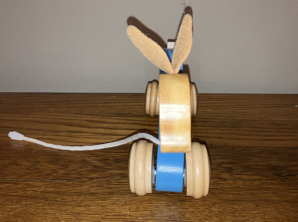 Vintage Beatrix Potter Peter Rabbit Wood Pull Toy