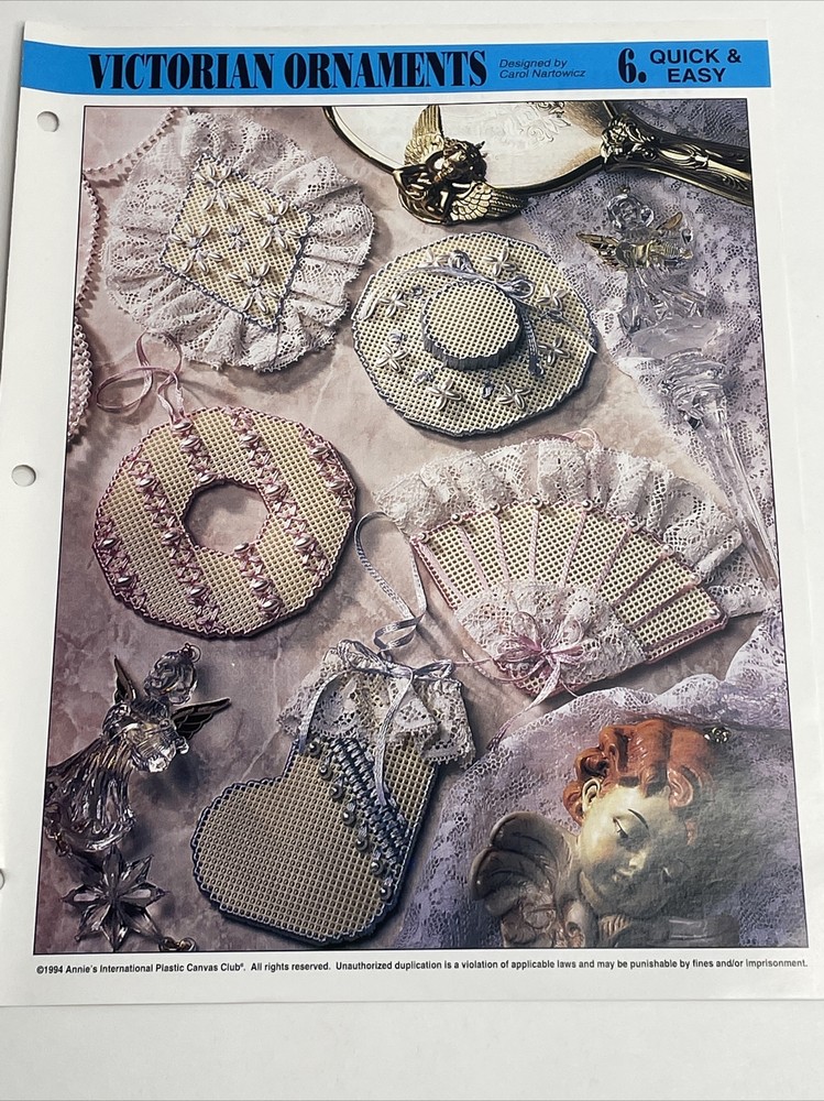 Annie's Attic Victorian Ornaments  Plastic Canvas Pattern