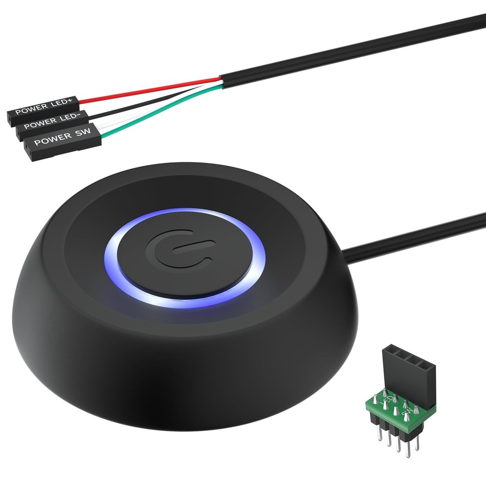 PC Power Button, Desktop Button External Switch ON Off LED PC...