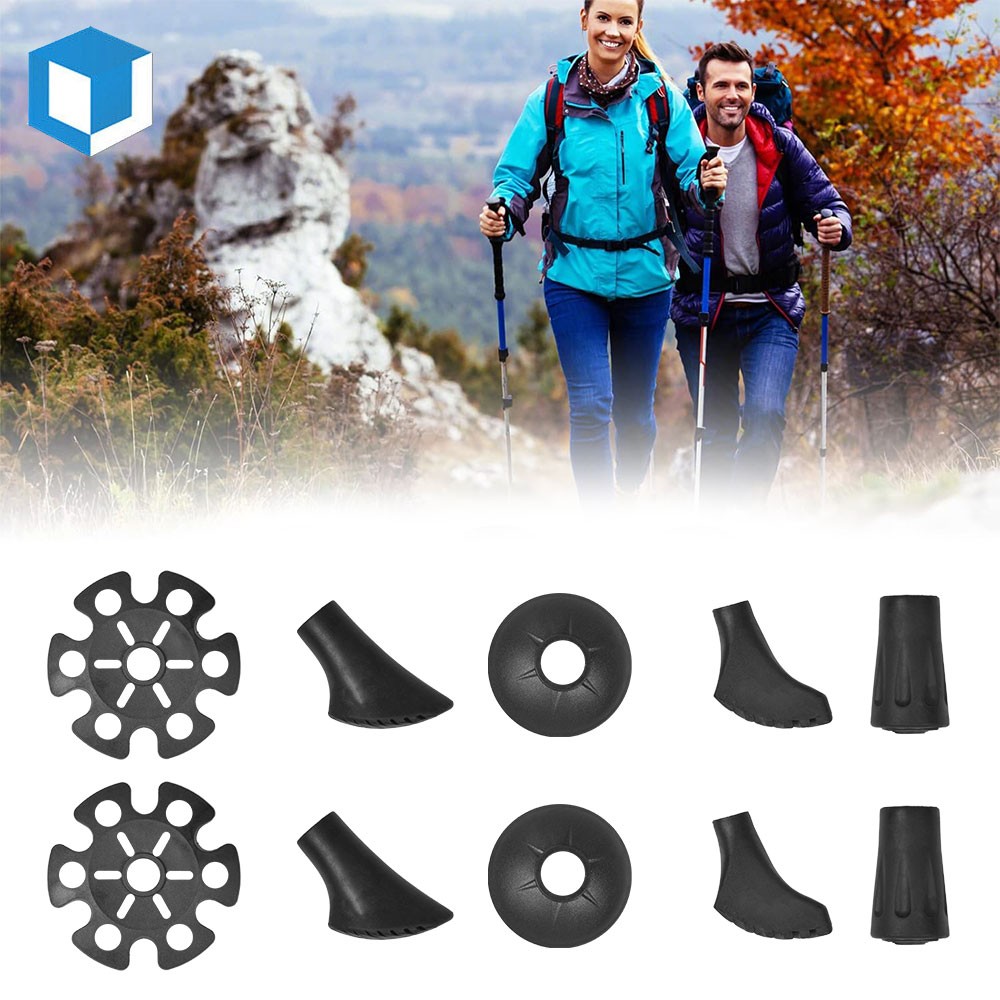 10 PCS Universal Replacement Rubber Tips Set for Trekking Pole Tips Protectors