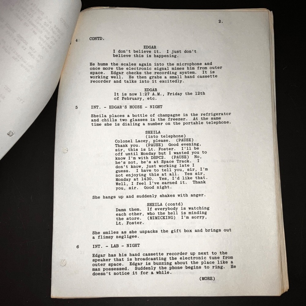 PSI FACTOR (1980) Peter Mark Richman's Notated Alien Sci-Fi Script + COA!
