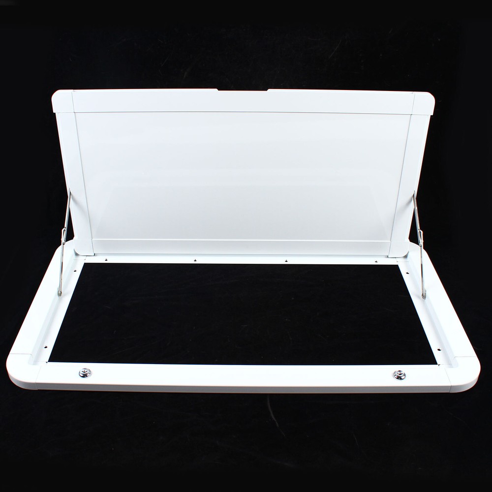 RV Caravan Picnic Folding External Table Aluminum 800x450mm Wall Mount White