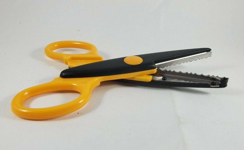 Yellow Handle Edgers Scissors For Crafting Scrapbooking Cardmaking