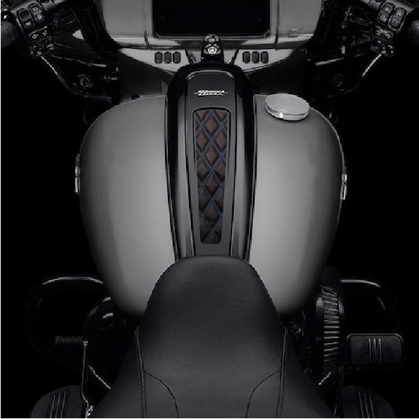 Blue Stitching Design Dash Panel Insert. 21+ Street Glide & 21+ Road Glide.
