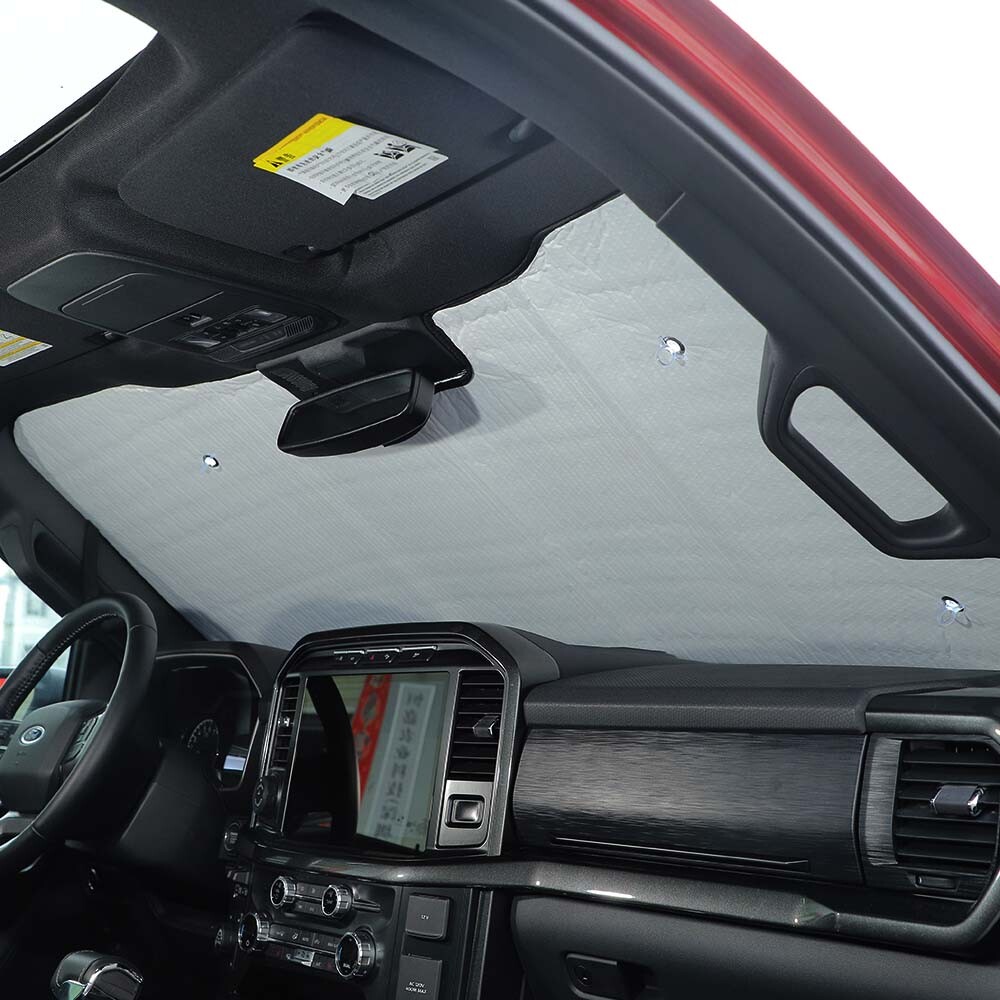 Front Windshield Sunshade Foldable Visor Cover For Ford F150 2021+ Accessories