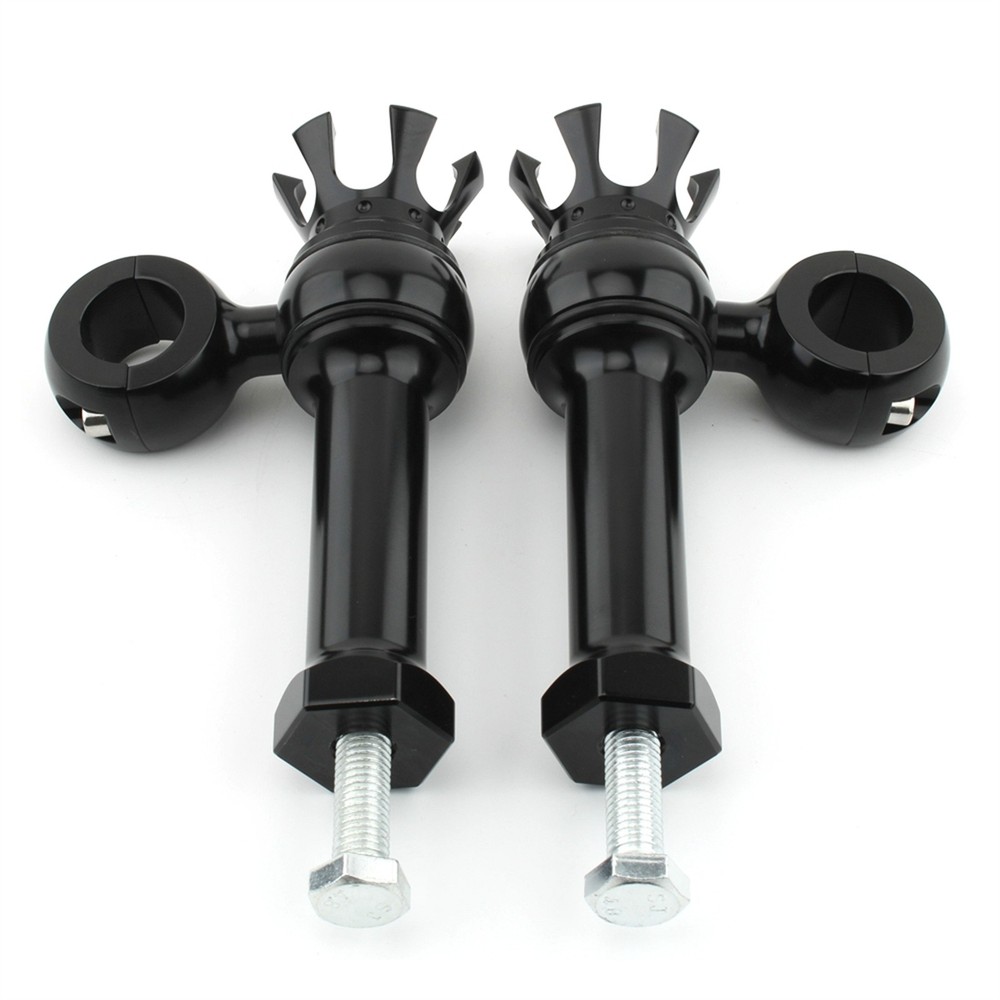 1" Motorcycle Handlebar Handle Bar Riser Mount Clamps Adapter For Harley Black