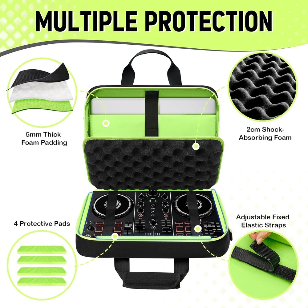 DJ Controller Case Compatible for Hercules Djcontrol Inpulse 200 MK2/ 200, Padde