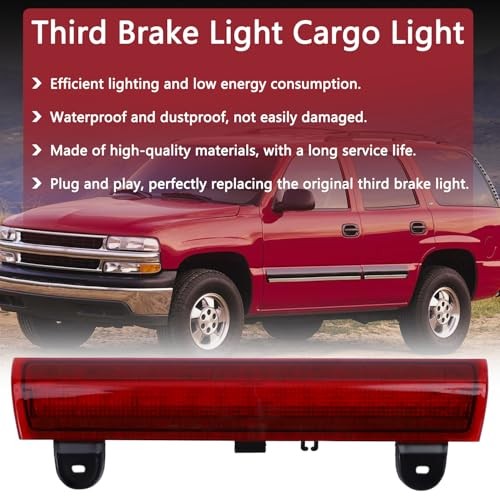 LED 3rd High Mount Brake Light Cargo Light, Compatible with 2000-2006 Chevy