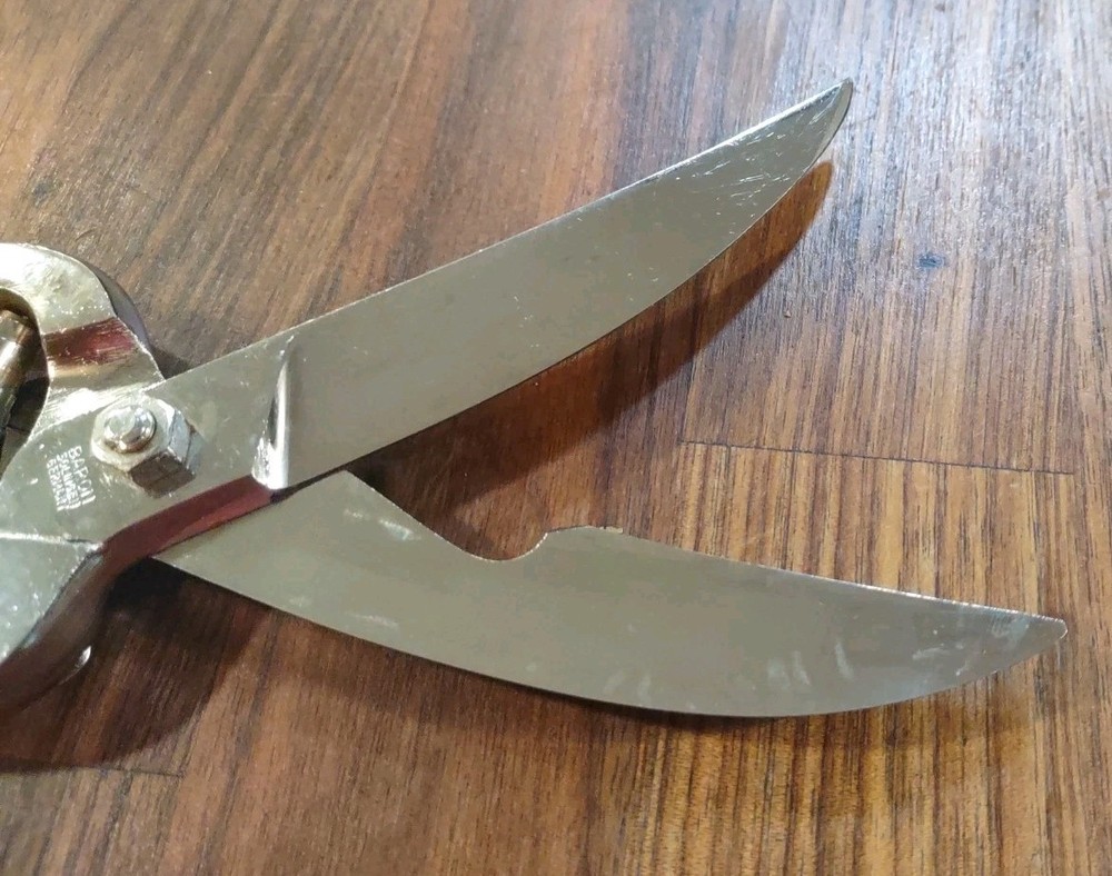 VINTAGE BARON KITCHEN POULTRY SHEARS STAG HANDLE SOLINGEN GERMANY