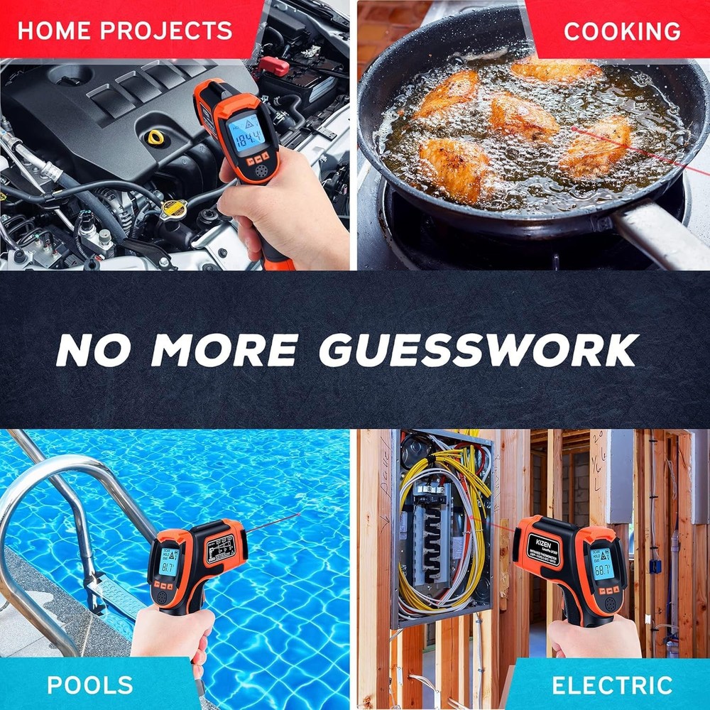 Infrared Temperature Gun - Handheld Surface Infrared Thermometer for Griddle,...