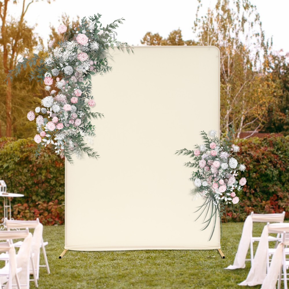 Iron Wedding Backdrop Stand Backdrop Frame with Elastic Cloth Cover