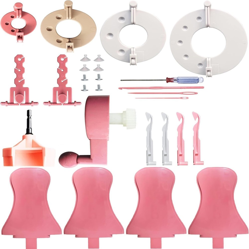 32pc Sentro Knitting Machine Accessories Kit Adapter Handle Tensioner CounterSet