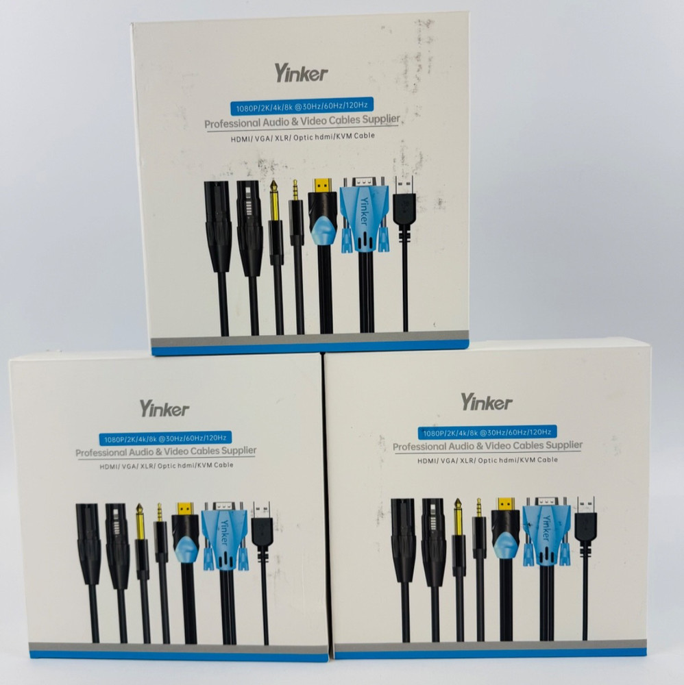 KVM Cable 10ft 2 Pack USB HDMI KVM Cable for HDMI KVM Switch 3 Pack