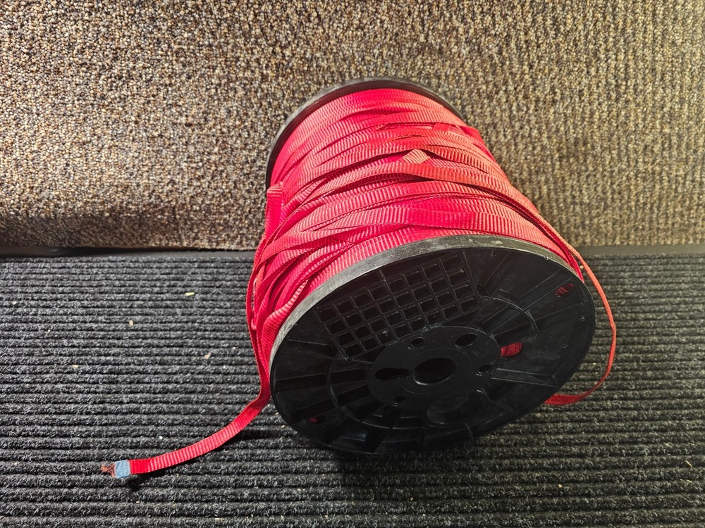 Cajun Pull Line 5/8 Inch Red 1,500 lb 3000 ft Pull Tape Polyester Pulling Tape