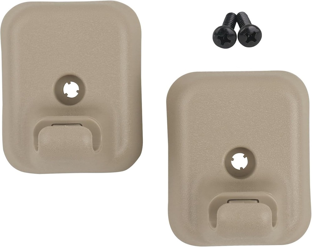 Sun Visor Clip Retainer Holder (Camel Tan) w/Screws for Sunvisor Panel Driver &