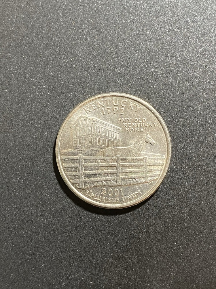 🔥💥2001 P Kentucky State Quarter With Die Chip Errors🔥💥
