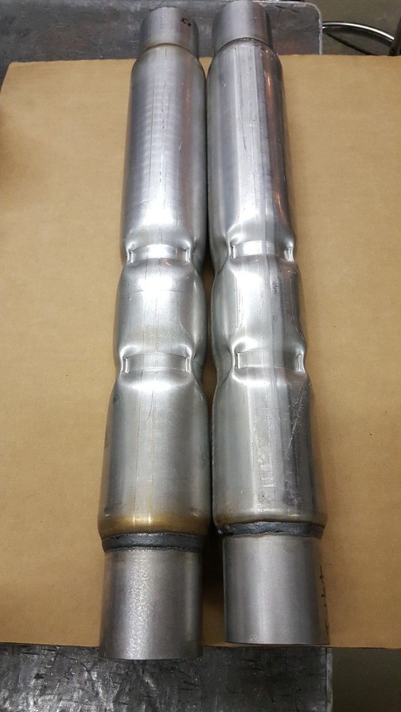 1 PAIR 18" Chambered Muffler 2.5" High Performance