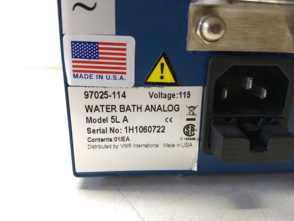 VWR Water Bath Analog Model 5LA