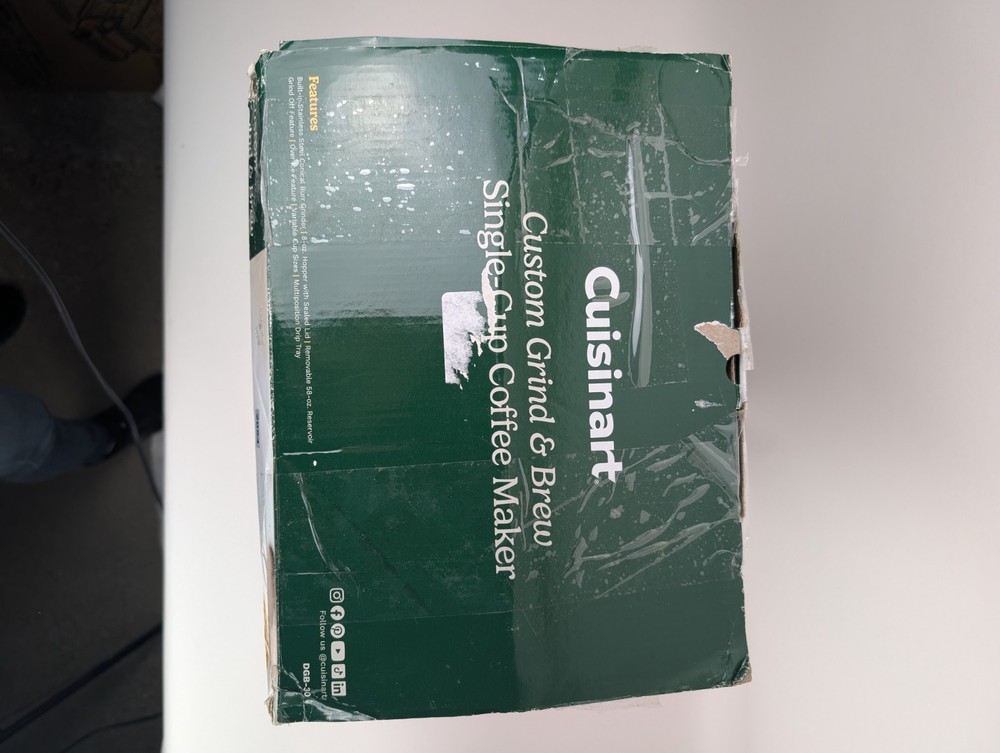 Cuisinart Custom Grind & Brew Single-Cup Coffee Maker DGB-30