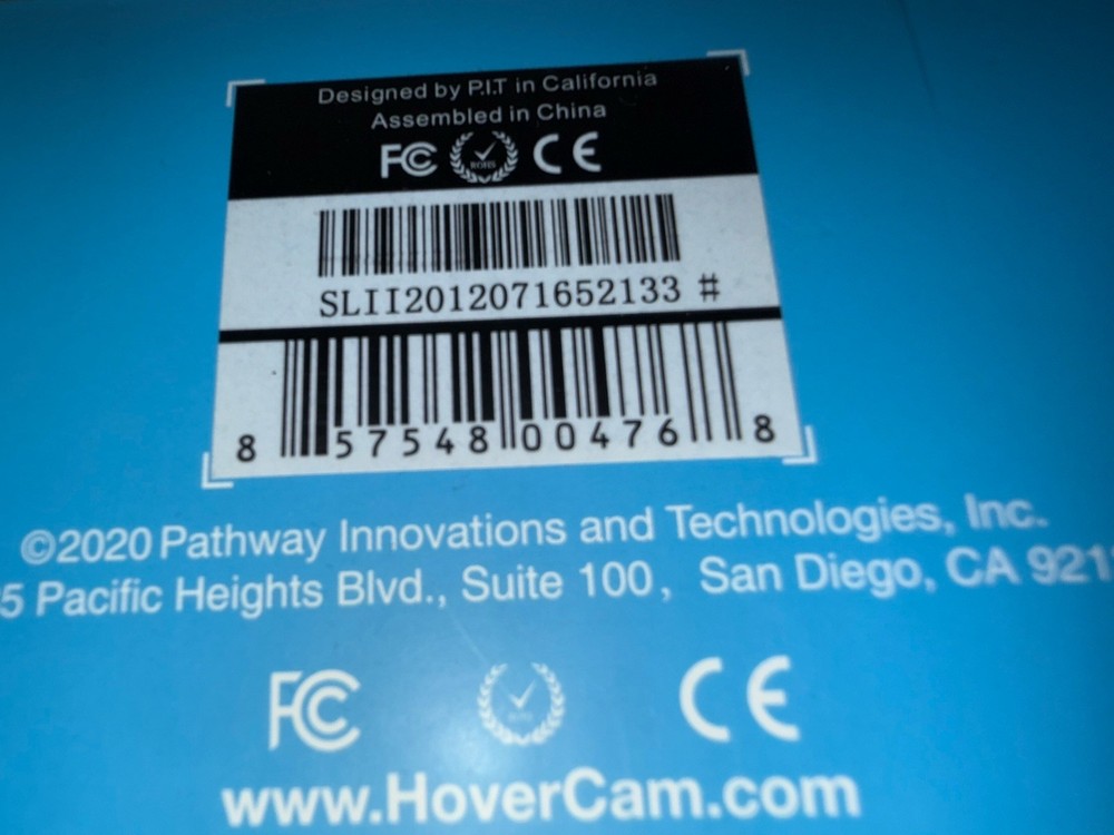 Hovercam Solo Spark USB Document Camera Scanner 8MP Resolution