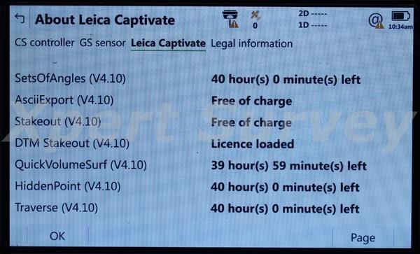 Leica CS20 Captivate V4.10 Field Controller Data Collector w/ GS Robotic Support