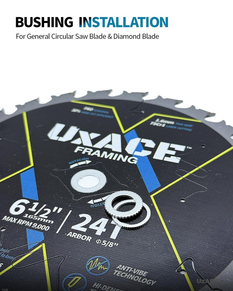 Circular Saw Blade Adapter Ring Kit - 9 Sizes for Diamond Blades & Grinders