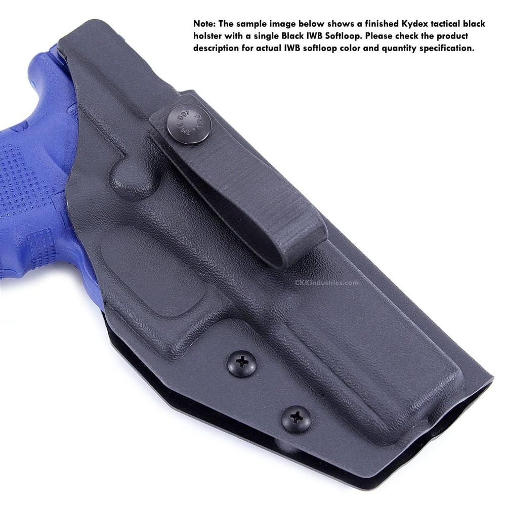 IWB Soft Belt Loops - w/Heavy Duty Rubberized Nylon Pull-The-Dot Security Sna...