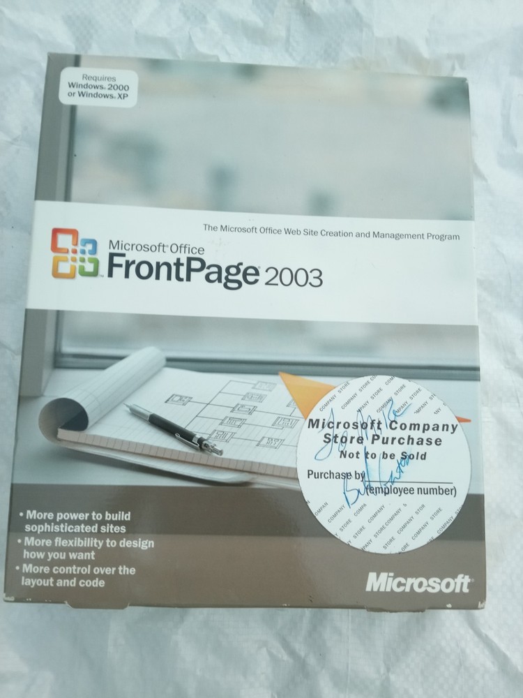Microsoft Office FrontPage 2003 Upgrade Software CD for Windows w/ Product Key