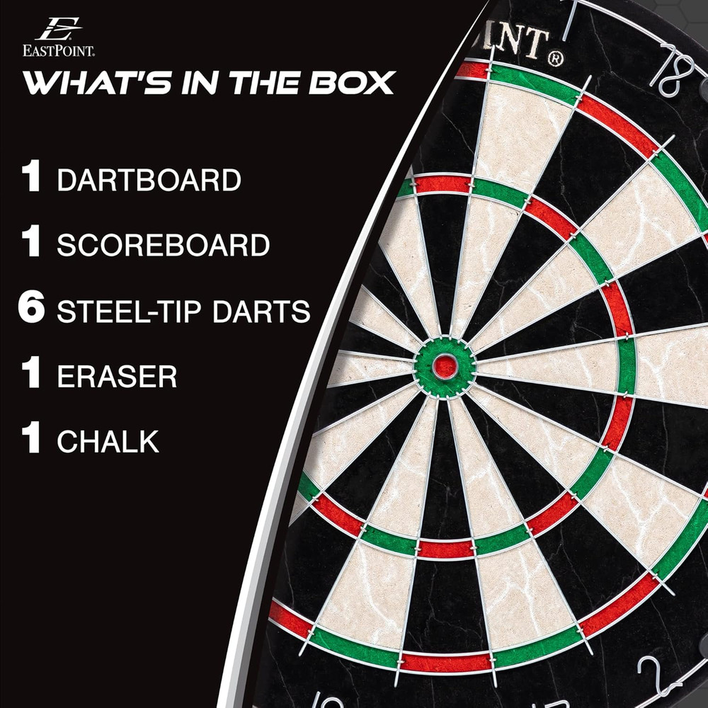 Dartboard with Scoreboard Set - Includes 3 Darts