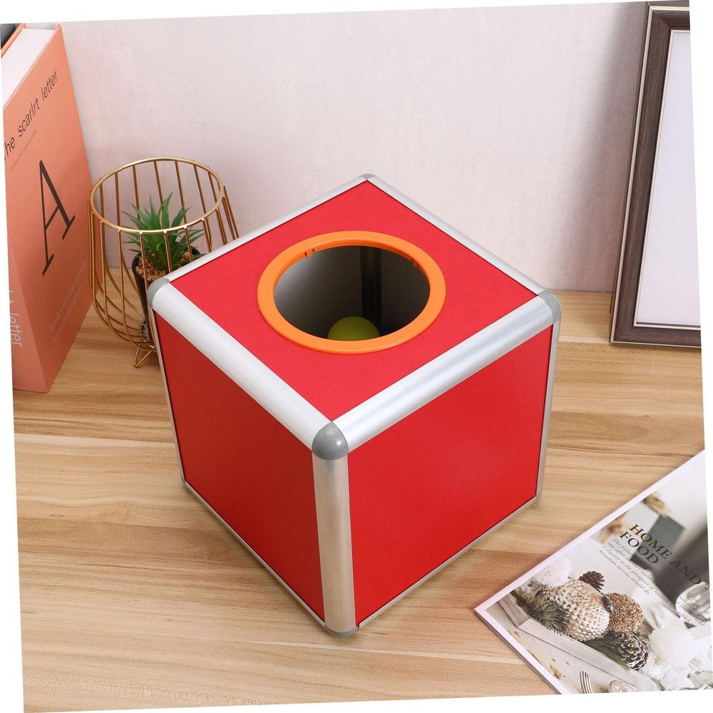 Red Box Raffle Ticket Box Square Storage Box Raffle Ticket Container Raffle B...