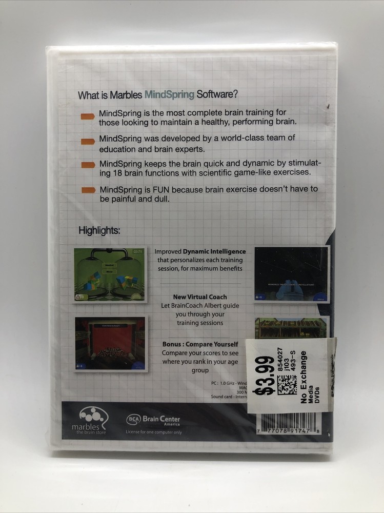 MARBLES MIND SPRING SOFTWARE FOR PC/MAC New