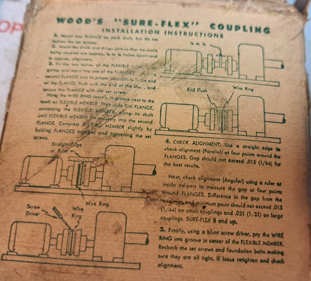 TB Woods #6 1-1/4" Sure Flex Coupling Flange NIB.