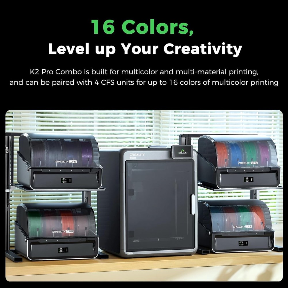 Creality K2 Pro Combo 3D Printer 600mm/s CFS Multi-Color 3D Printing Open Box