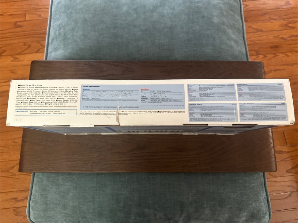 Edirol PCR-1 USB Audio Interface/ Midi Keyboard Controller Silver 24 Bit 96 kHz