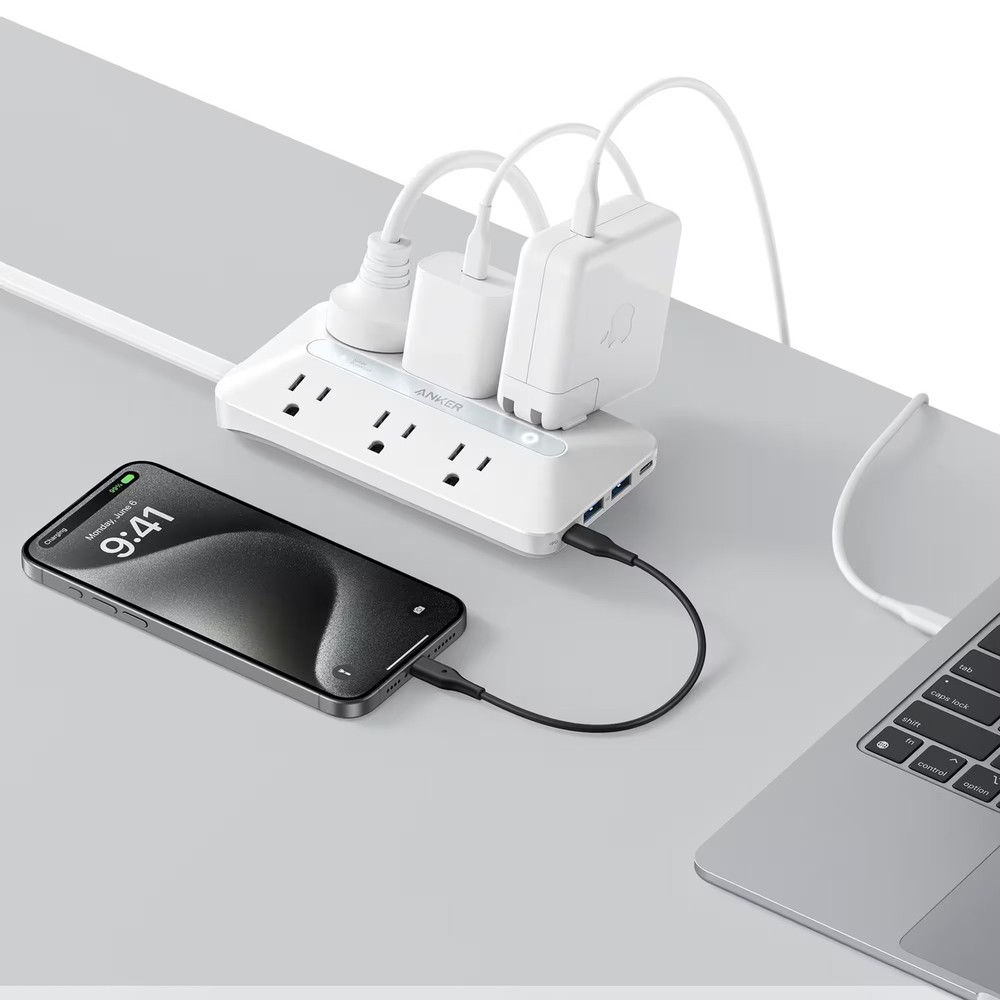 Anker - 10-in-1 USB Power Strip - White