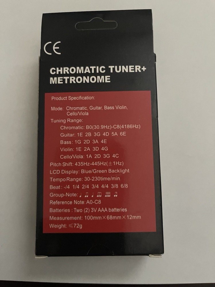 Cecilio 92 D Chromatic String Tuner And Metronome Digital Display NEW