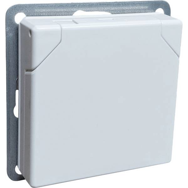 N&L 41243 1 Piece Socket with Folding Lid White 1pc