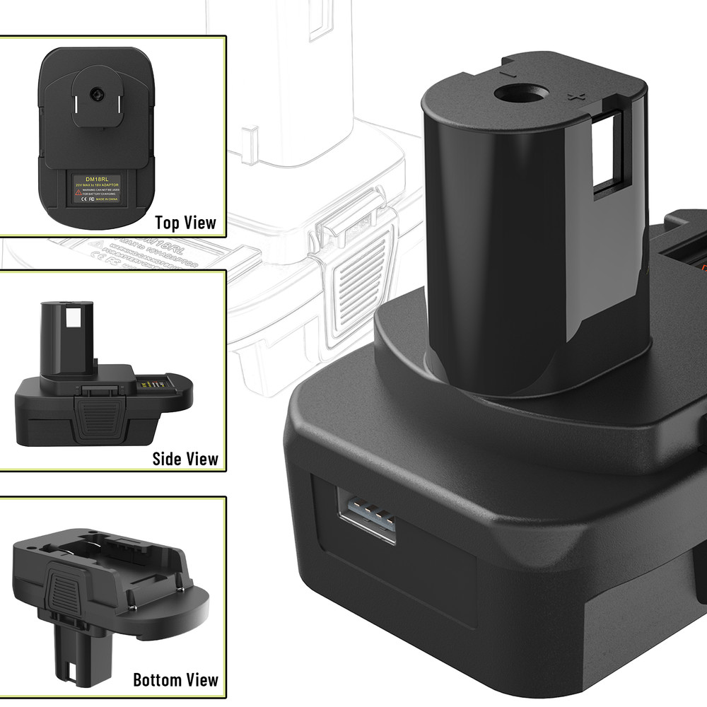DM18RL Adapter Compatible with Ryobi 18V Tools Replacement for 18V Battery,3pack