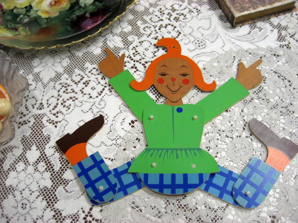 Moritz Red-Haired Boy Wood Jumping Jack Pull String Toy - Hampelmann