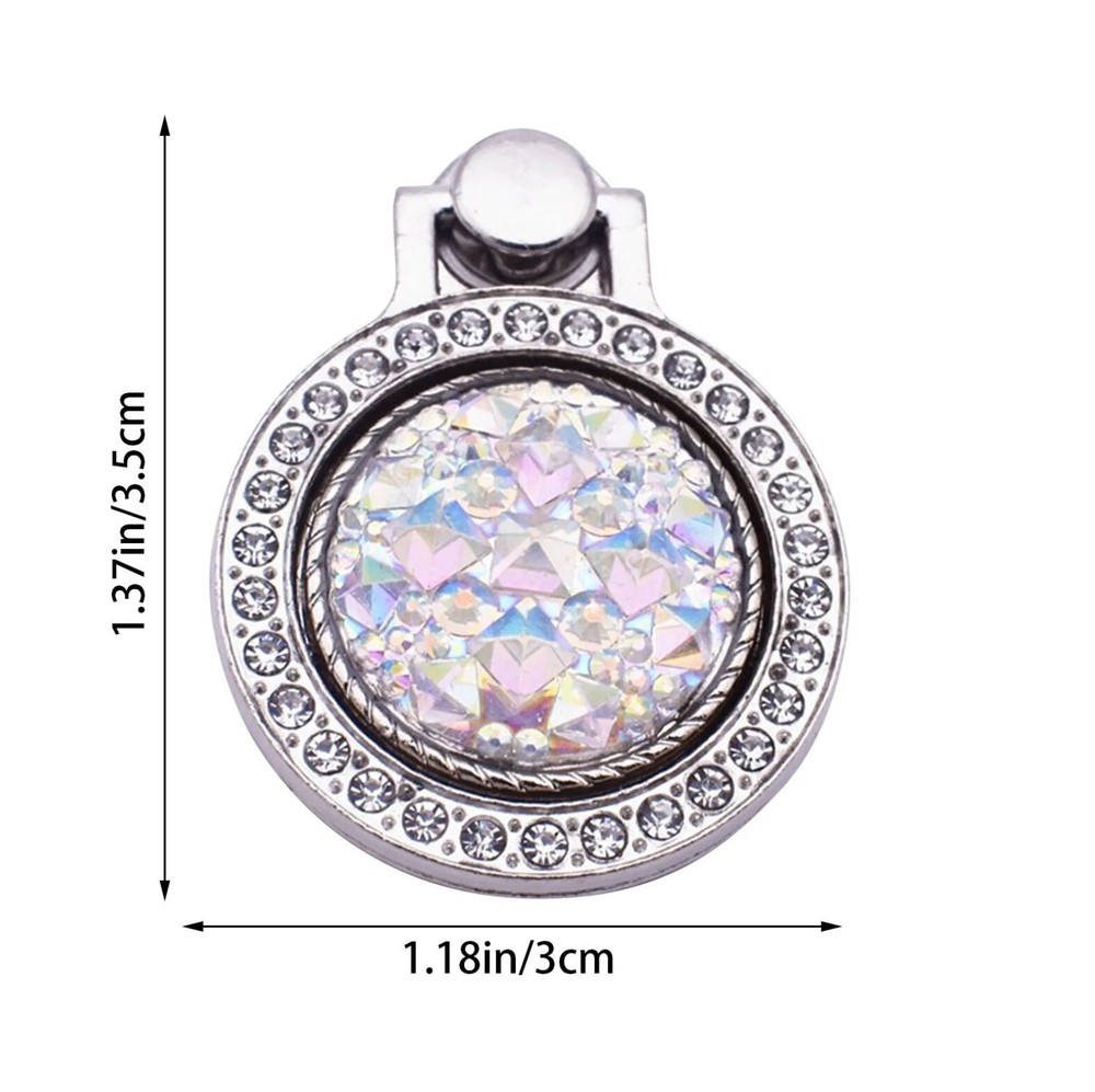 Bedazzled Silver 360 degree Rotating Finger Ring Holder