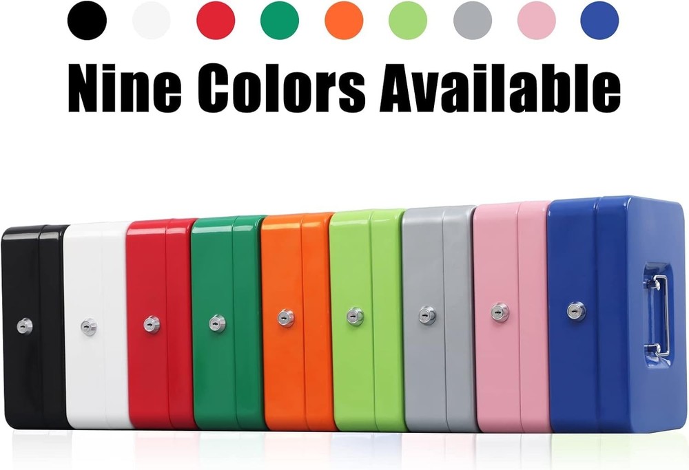 Durable Alloy Steel Cash Box with Key Lock & Multi-Function Storage Design