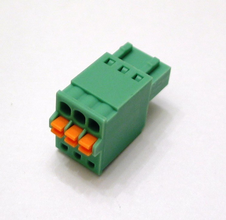 3 Pin - 2.54mm / Pluggable Connector - Spring Terminal Block - Phoenix Plug