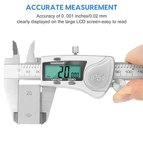 Digital Caliper Measuring Tool Waterproof Electronic Micrometer Caliper, IP54