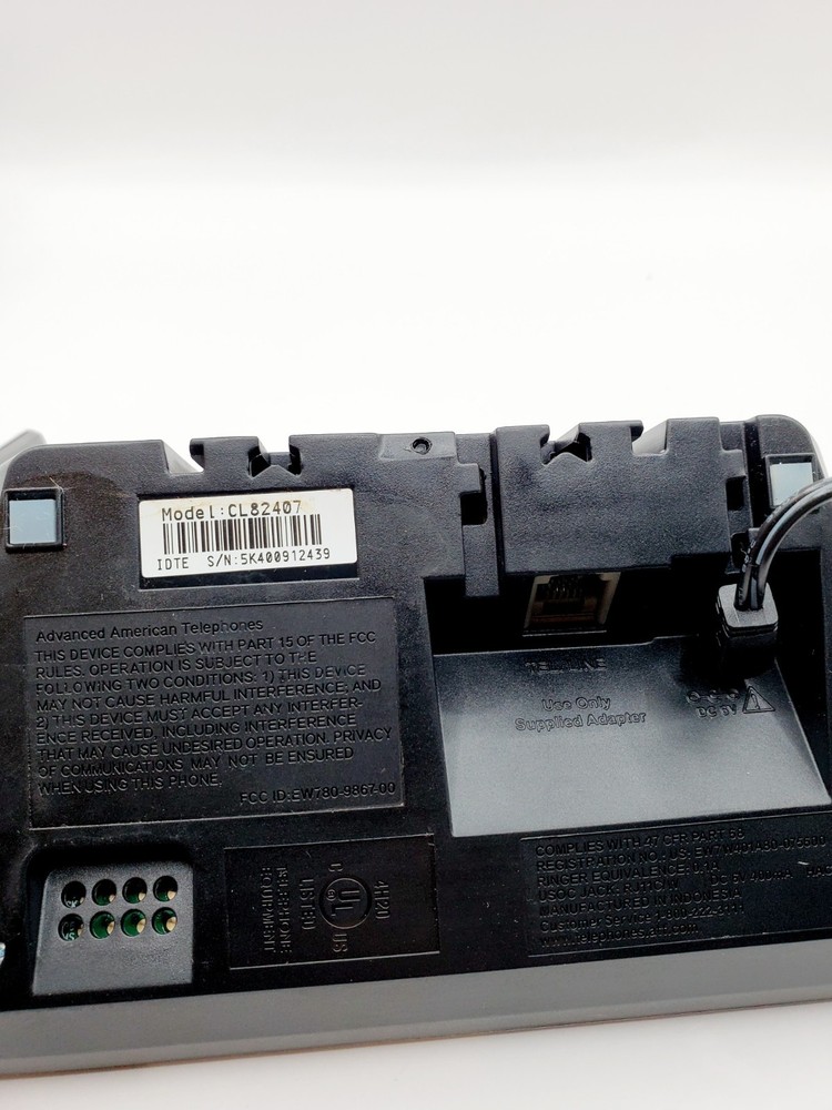 AT&T CL82407 Phone - OEM Replacement Handset Main Base & AC Cable