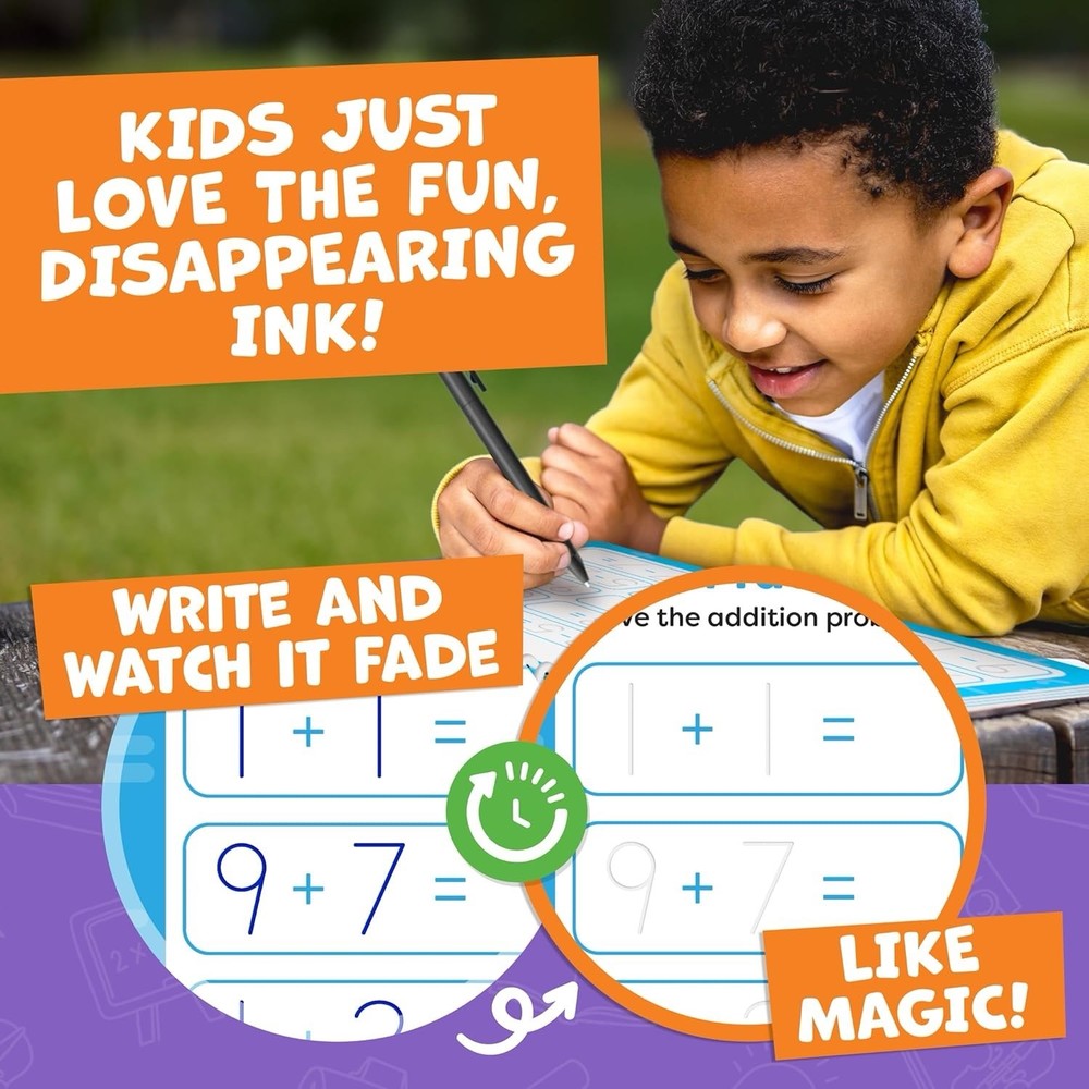 5 Magic Grooved Writing Practice Books for Kids Handwriting Reusable Math Learn