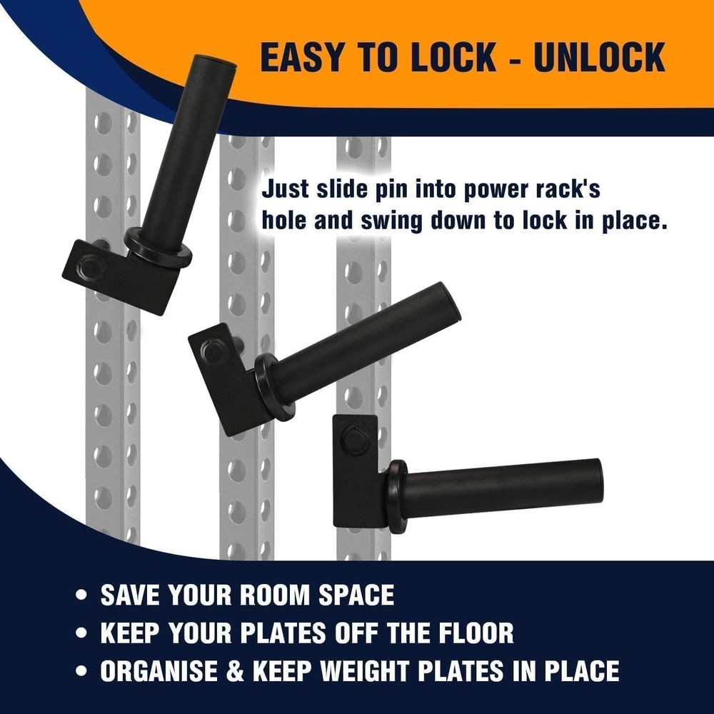 Organize Weight Plates with Power Rack Attachment=