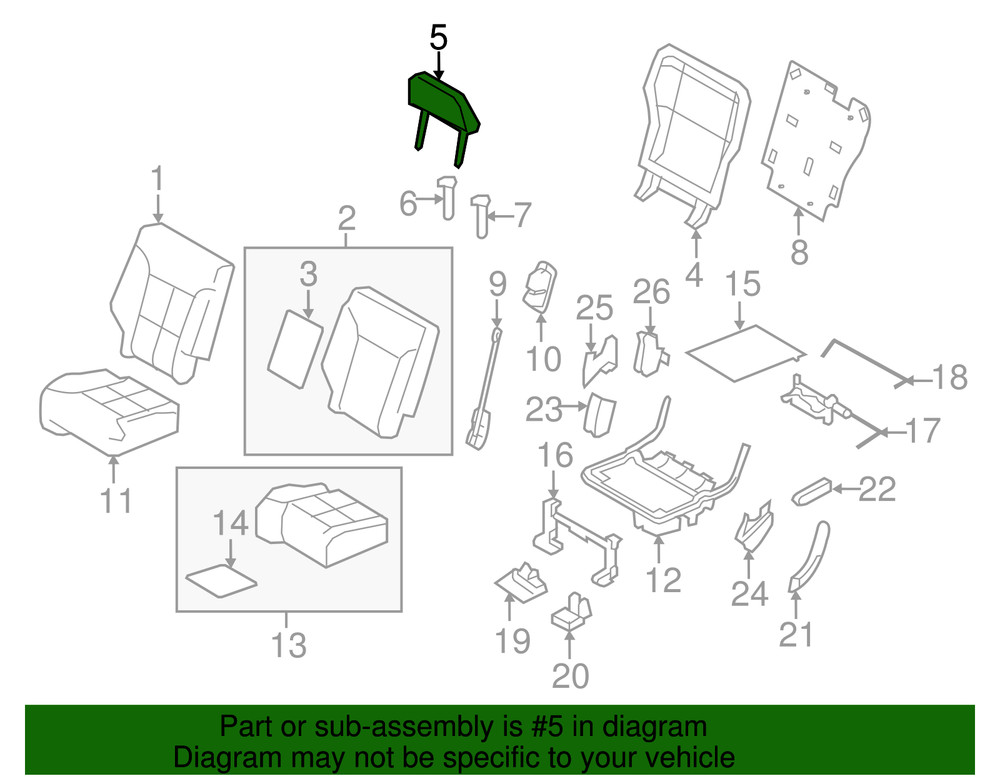 Genuine Ford Headrest Outer BT4Z-78611A08-DD