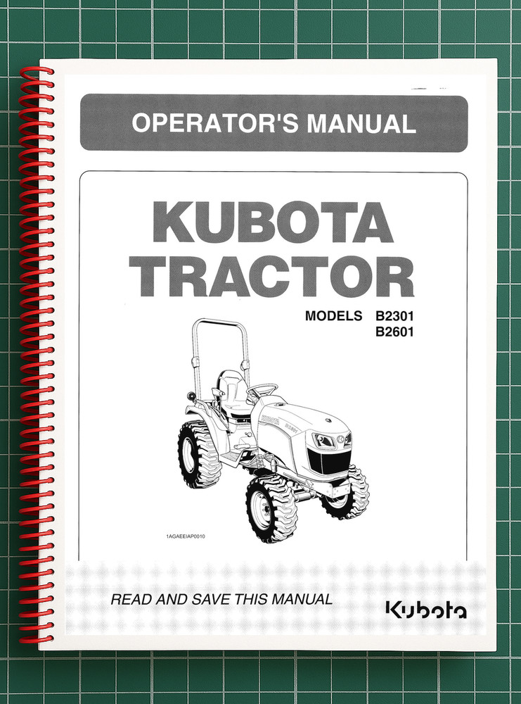 Kubota B2301 & B2601 Tractor — Operators Manual Guide Reference — 93 Pages