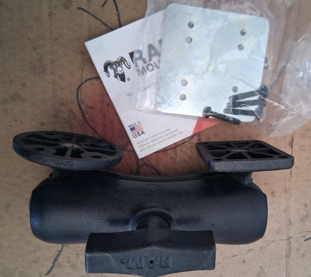RAM Double Ball Mount with Round & Rectangular Plate RAP 101U-225-XAT1