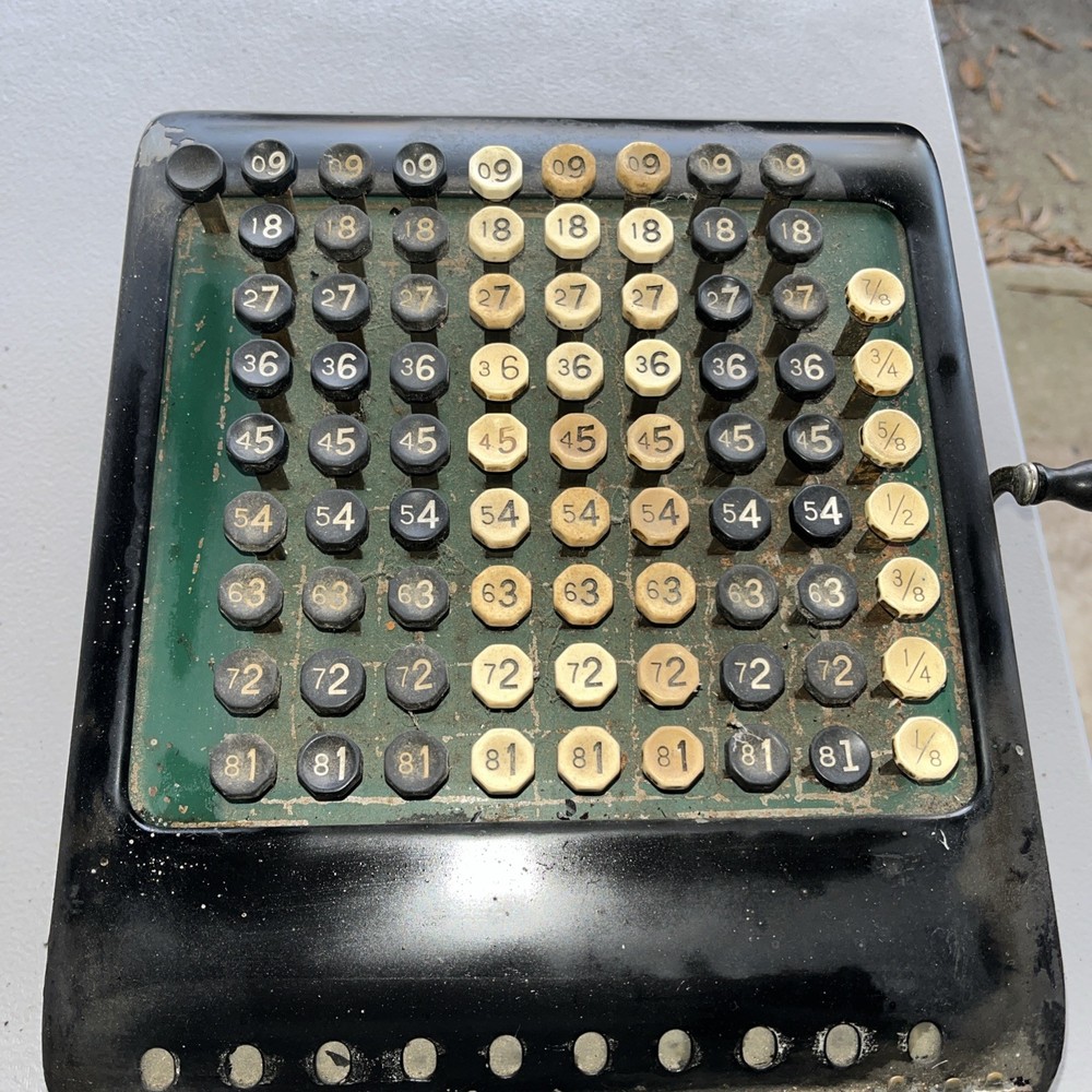 VINTAGE ANTIQUE BURROUGHS ADDING MACHINE CALCULATOR